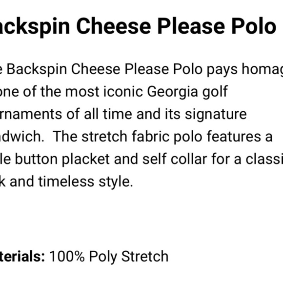 Backspin Cheese Please Polo (hunter green) size Large - Picture 11 of 11
